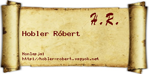 Hobler Róbert névjegykártya