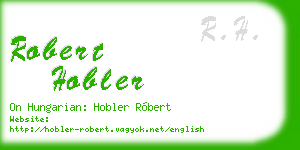robert hobler business card